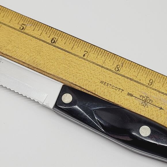CUTCO #1729 DD Coffee Brown Handle Serrated Knife Carver 6.75” Blade - Picture 4 of 9